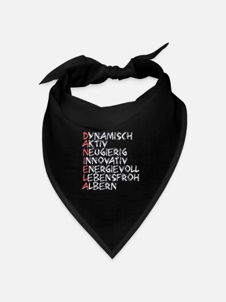 Daniela - Bandana Dreieckstuch - Schwarz