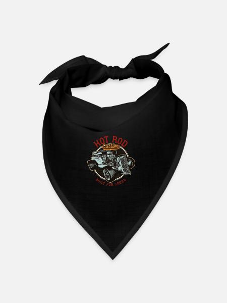 Hot Rod - Klassische Rennautos - hell - Bandana Dreieckstuch - Schwarz