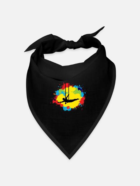Flying Trapez Artist Zirkusgymnastik Aquarell - Bandana Dreieckstuch - Schwarz