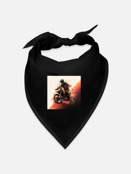 Motocross-Held: zeige deine Liebe fürs Offroad. - Bandana Dreieckstuch - Schwarz