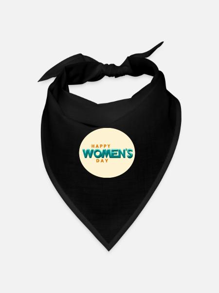 Happy Womans Day - Bandana Dreieckstuch - Schwarz