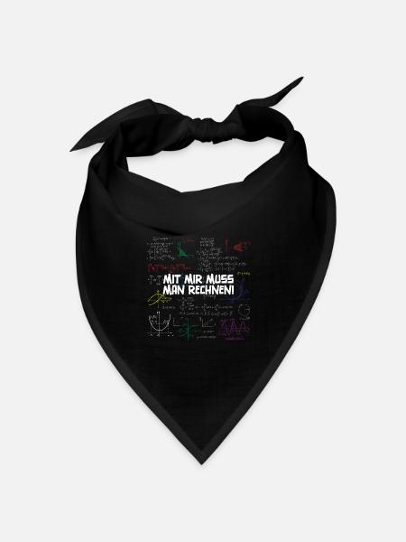 Mit Mir Muss Man Rechnen - Bandana Dreieckstuch - Schwarz