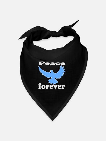 FriedensTaube Vogel - Bandana Dreieckstuch - Schwarz