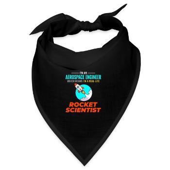 Luft- und Raumfahrtingenieur Raumfahrtraketenwissenschaftler - Bandana Dreieckstuch - Schwarz - Vorne