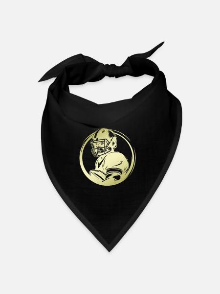 American Football Silhouette - Bandana Dreieckstuch - Schwarz