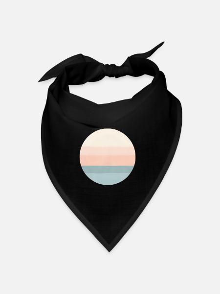 Soft Horizon – Minimalistisches Pastell Design für - Bandana Dreieckstuch - Schwarz