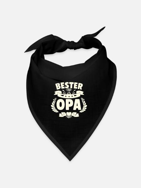 Bester Opa  - Bandana Dreieckstuch - Schwarz
