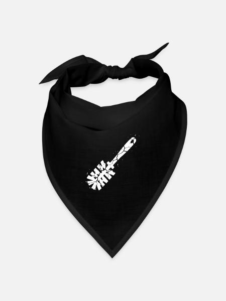 Klobürste Grunge WC Humor Vektor - Bandana Dreieckstuch - Schwarz