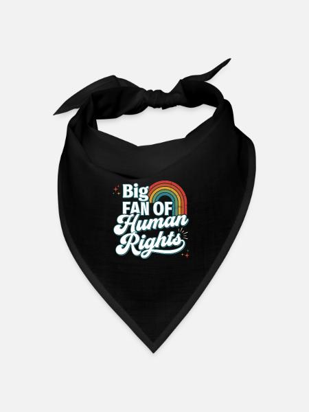 Pride Month LGBTQ – großer Fan der Menschenrechte - Bandana Dreieckstuch - Schwarz