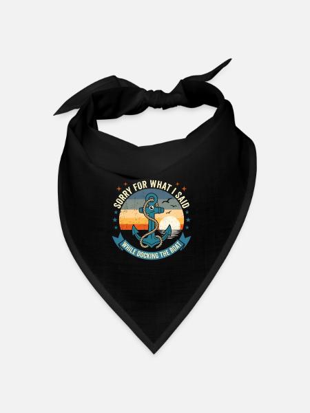 Funny Boat Docking Humor: Vintage Anchor Apology T - Bandana Dreieckstuch - Schwarz
