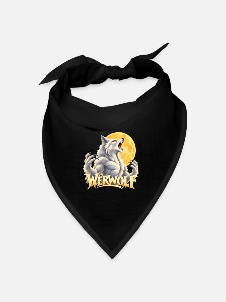 Werwolf Mondlicht Kraft - Bandana Dreieckstuch - Schwarz