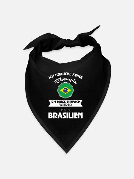 Keine Therapie Brasilien - Bandana Dreieckstuch - Schwarz