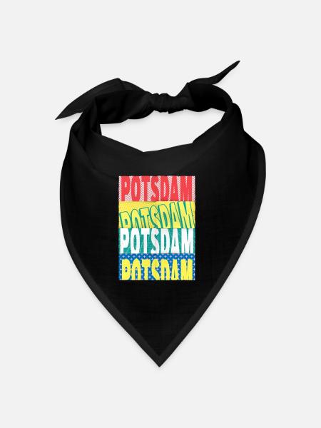 Potsdam Deutschland Stadt Schrift Skyline - Bandana Dreieckstuch - Schwarz