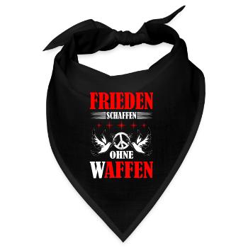 Frieden schaffen - Bandana Dreieckstuch - Schwarz - Vorne