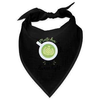 Kaffee Liebhaber | Cafe Latte Barista Geschenkidee - Bandana Dreieckstuch - Schwarz - Vorne