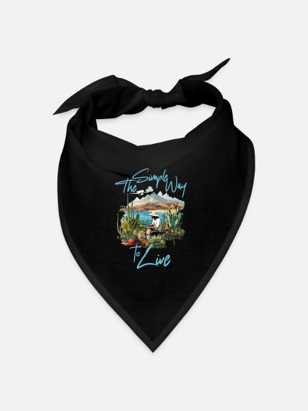 The Simple Way To Live - Bandana Dreieckstuch - Schwarz