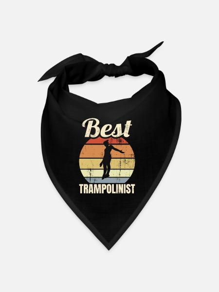 Vintage Trampolinspringen - Bandana Dreieckstuch - Schwarz