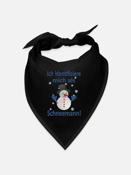 Schneemann Identität - Vers.2 - Bandana Dreieckstuch - Schwarz