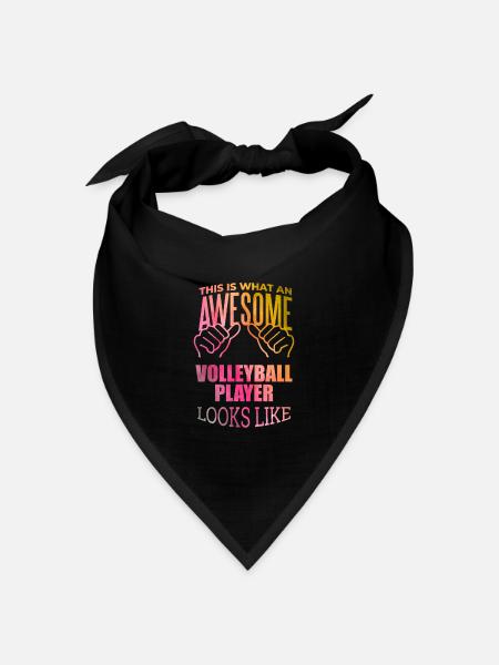Volleyball Volleyball Volleyball - Bandana Dreieckstuch - Schwarz