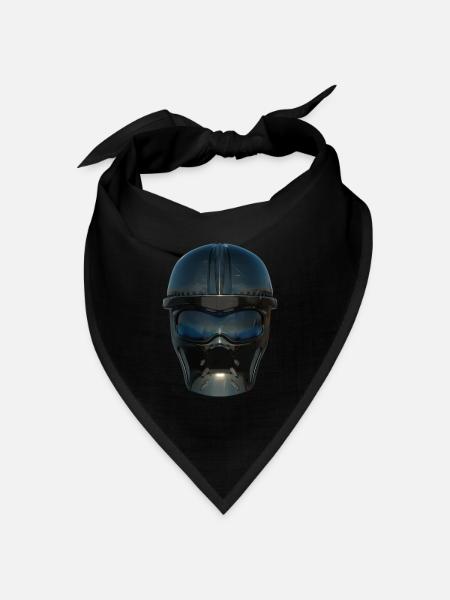 Aeronaut Futuristischer Helm - Bandana Dreieckstuch - Schwarz