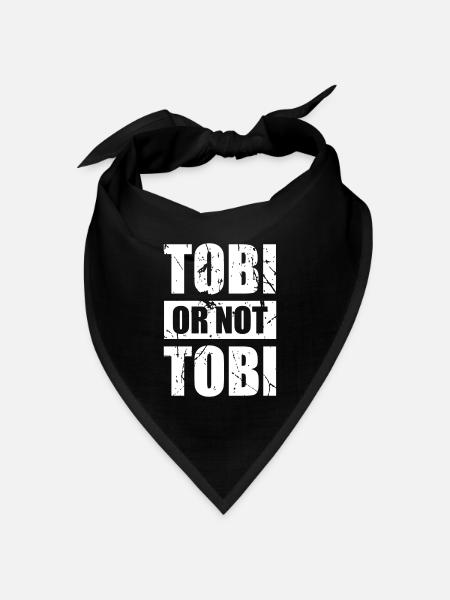 Tobi or not Tobi - Original Retro Design - Bandana Dreieckstuch - Schwarz