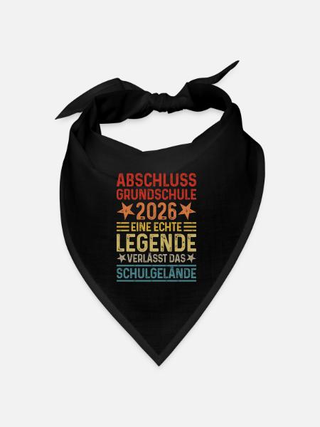 Grundschule Abschluss 2026 Legende Schulgelände - Bandana Dreieckstuch - Schwarz