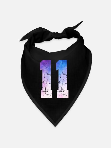 Ausgabe 11 – 11. Jubiläumsgeschenk - Bandana Dreieckstuch - Schwarz