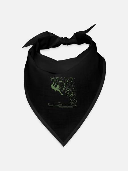 Bouldern aus Leidenschaft - Bandana Dreieckstuch - Schwarz