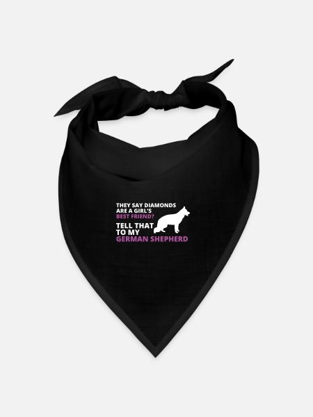Schäferhund - Bandana Dreieckstuch - Schwarz