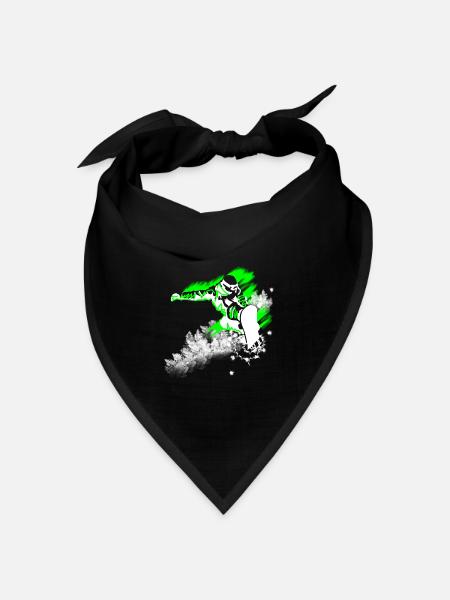 Snowboarder - Bandana Dreieckstuch - Schwarz