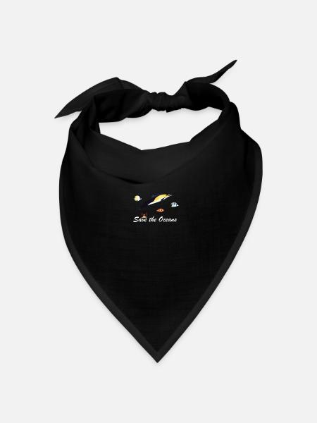 Save the Oceans - Bandana Dreieckstuch - Schwarz