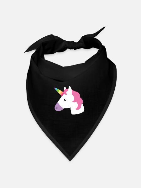 Unicorn - Bandana Dreieckstuch - Schwarz