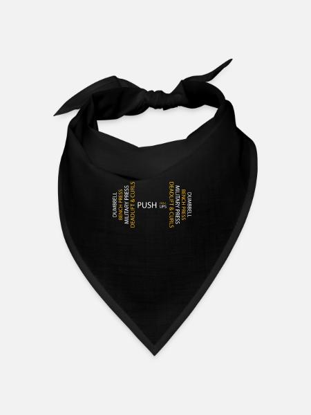 Training Fitness Muskeln Gym Hanteln HIIT Sport Pu - Bandana Dreieckstuch - Schwarz