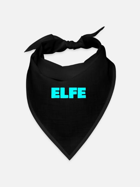 Elfe - Bandana Dreieckstuch - Schwarz