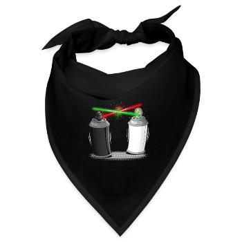 Graffiti wars - Bandana Dreieckstuch - Schwarz - Vorne