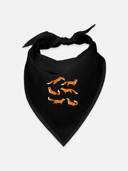 Rotfuchs Auswahl - Bandana Dreieckstuch - Schwarz