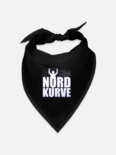 Schalker Nordkurve Schriftzug Geschenkidee - Bandana Dreieckstuch - Schwarz