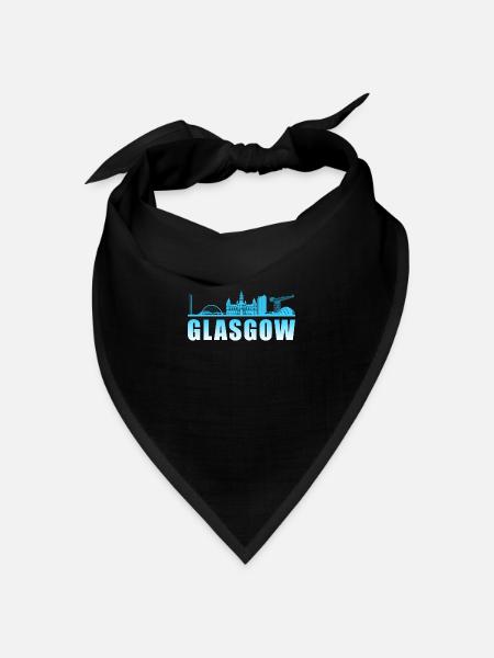 Glasgow England UK Ferien Geschenk Spruch Cool - Bandana Dreieckstuch - Schwarz