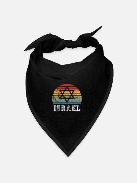 Israel Vintage Design - Bandana Dreieckstuch - Schwarz
