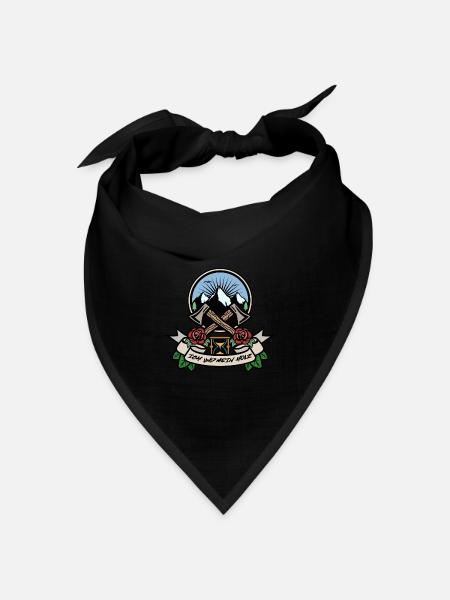 Waldarbeiter Ich und mein Holz - Bandana Dreieckstuch - Schwarz