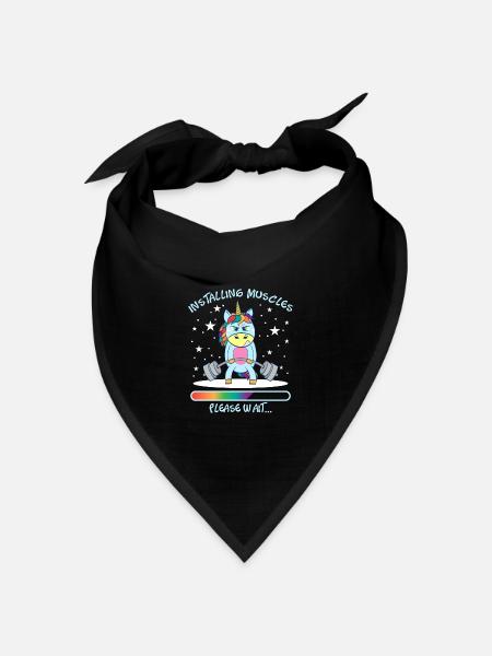 Einhorn-Stern-Turnhalle-Nizza Bein-Tageshemd ", - Bandana Dreieckstuch - Schwarz