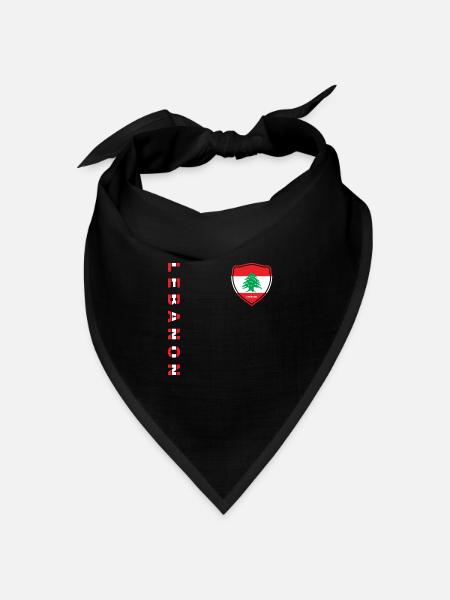 Libanon Beirut Libanese Libanesin Libanesisch LBN - Bandana Dreieckstuch - Schwarz