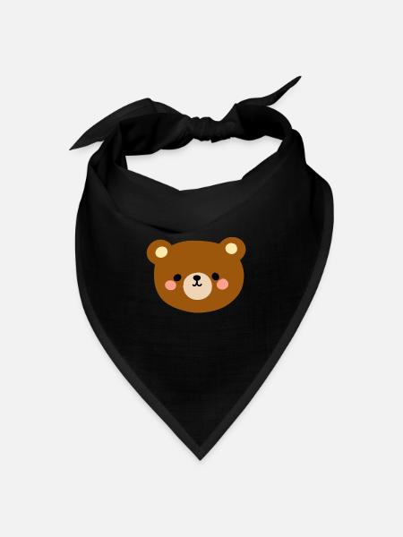 Grizzlybär - Bandana Dreieckstuch - Schwarz