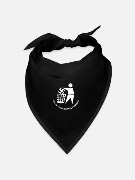 Halte Deine Umwelt Sauber - Bandana Dreieckstuch - Schwarz