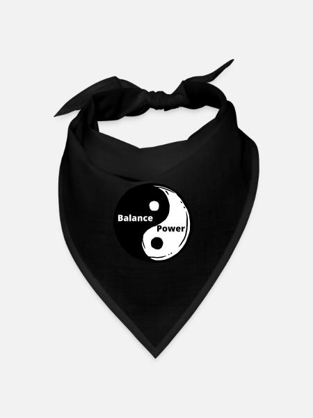 Yin Yang, Architekt des Heiligen Geometrieuniversums - Bandana Dreieckstuch - Schwarz