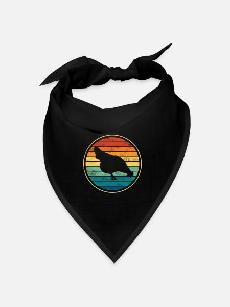 Huhn Hühner - Bandana Dreieckstuch - Schwarz