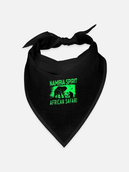 Namibia Afrika Safari Design - Bandana Dreieckstuch - Schwarz