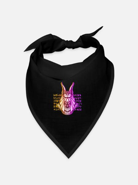 Anubis Gott Ägypten - Bandana Dreieckstuch - Schwarz