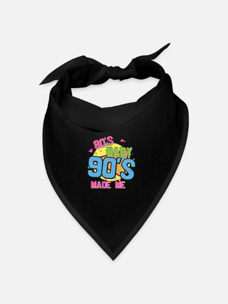 80er Jahre Baby 90er Jahre haben mich gemacht Ich liebe die 80er 90er Jahre - Bandana Dreieckstuch - Schwarz