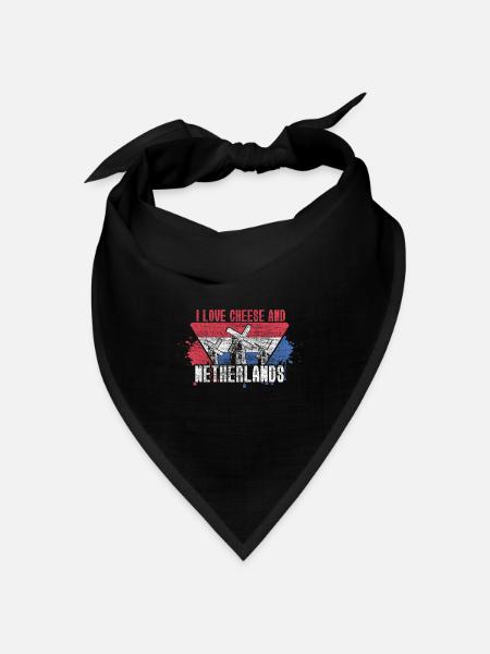 Niederlande Wappen Geschenkidee - Bandana Dreieckstuch - Schwarz